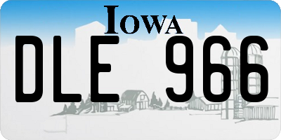 IA license plate DLE966