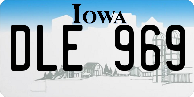 IA license plate DLE969