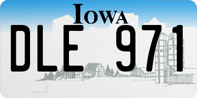 IA license plate DLE971