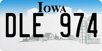 IA license plate DLE974