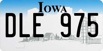 IA license plate DLE975