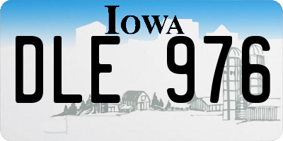IA license plate DLE976