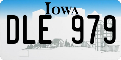 IA license plate DLE979