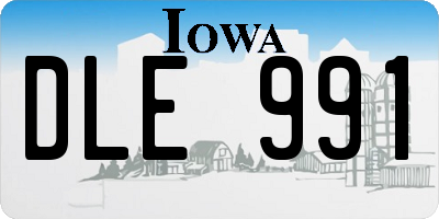 IA license plate DLE991