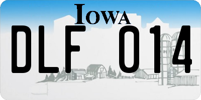 IA license plate DLF014