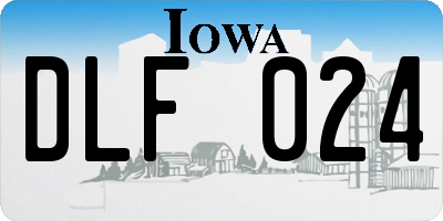 IA license plate DLF024