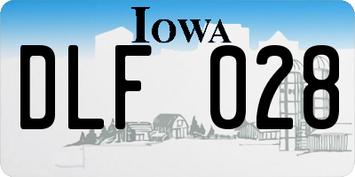 IA license plate DLF028