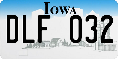 IA license plate DLF032