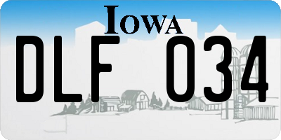 IA license plate DLF034