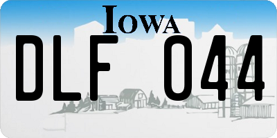 IA license plate DLF044