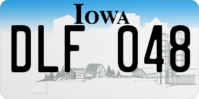 IA license plate DLF048
