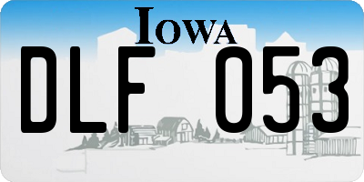 IA license plate DLF053
