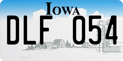 IA license plate DLF054