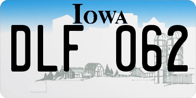 IA license plate DLF062