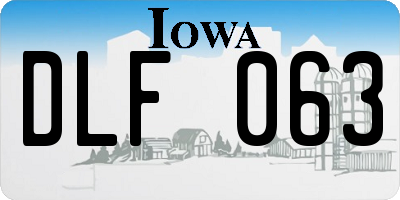 IA license plate DLF063