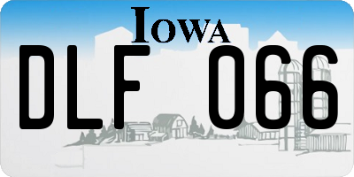 IA license plate DLF066