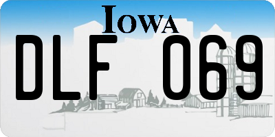 IA license plate DLF069