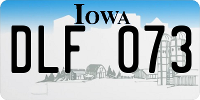 IA license plate DLF073