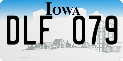 IA license plate DLF079