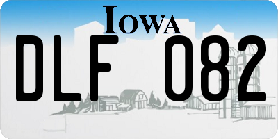 IA license plate DLF082