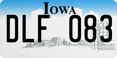 IA license plate DLF083
