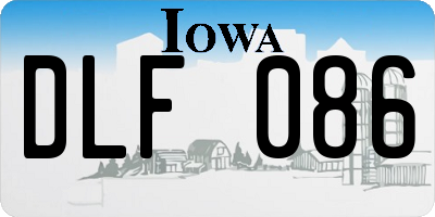 IA license plate DLF086
