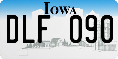 IA license plate DLF090
