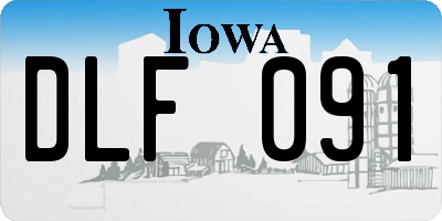 IA license plate DLF091