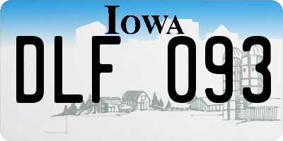 IA license plate DLF093