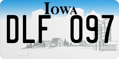 IA license plate DLF097