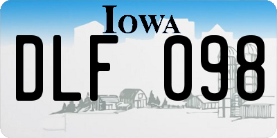 IA license plate DLF098