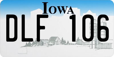 IA license plate DLF106