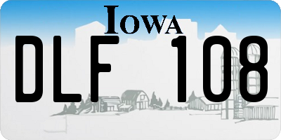 IA license plate DLF108