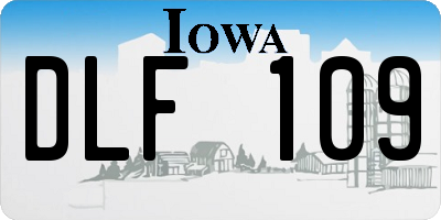 IA license plate DLF109