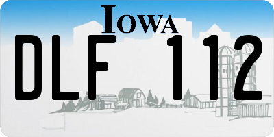 IA license plate DLF112
