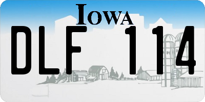 IA license plate DLF114