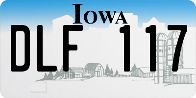 IA license plate DLF117