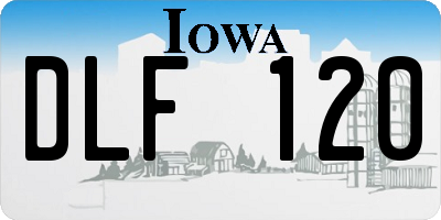 IA license plate DLF120