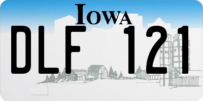 IA license plate DLF121