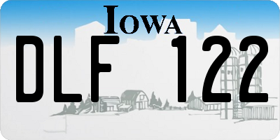 IA license plate DLF122