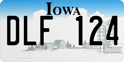 IA license plate DLF124