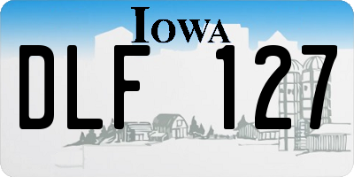 IA license plate DLF127