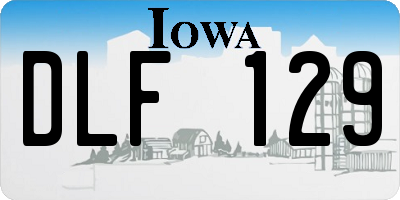 IA license plate DLF129