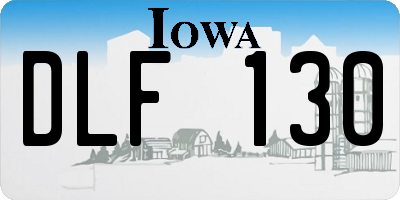 IA license plate DLF130