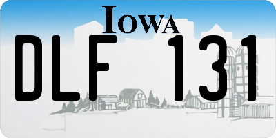 IA license plate DLF131