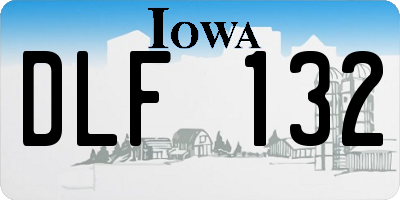 IA license plate DLF132