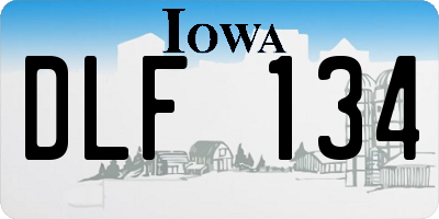 IA license plate DLF134