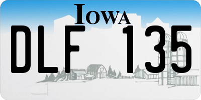 IA license plate DLF135