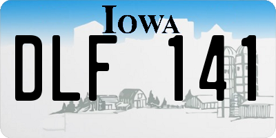 IA license plate DLF141