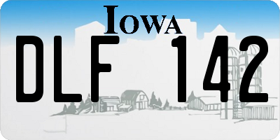 IA license plate DLF142